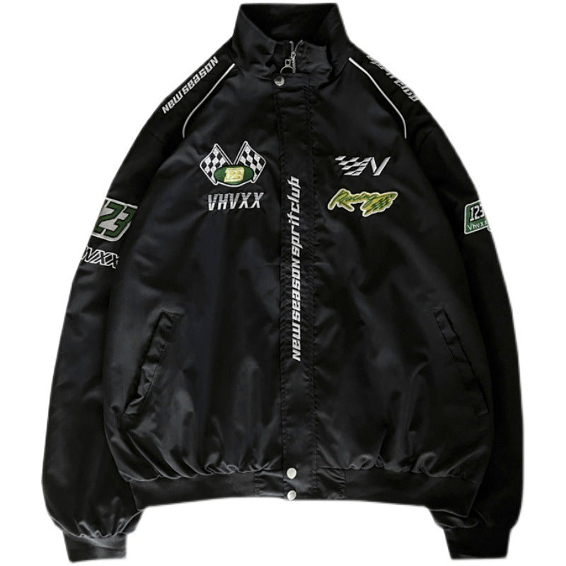 Retro Baseball Uniform Loose Casual Couple Jacket