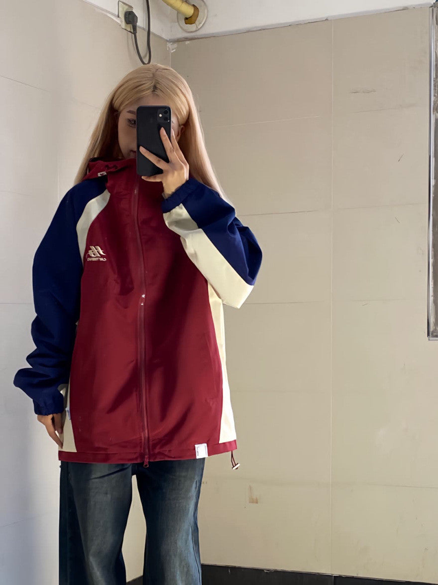 Women's American Color Matching Shell Jacket