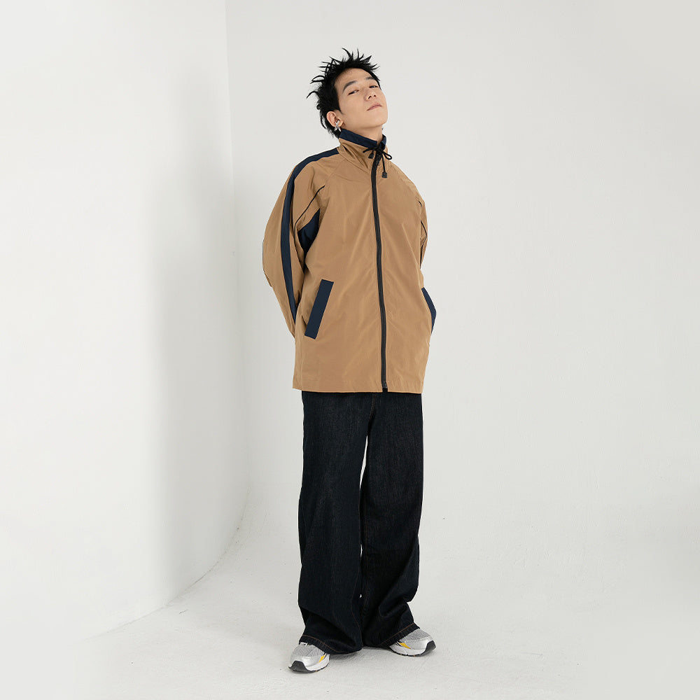 Casual retro loose contrast jacket