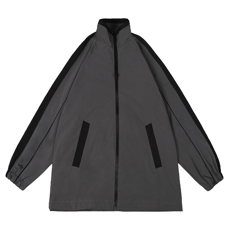 Casual retro loose contrast jacket