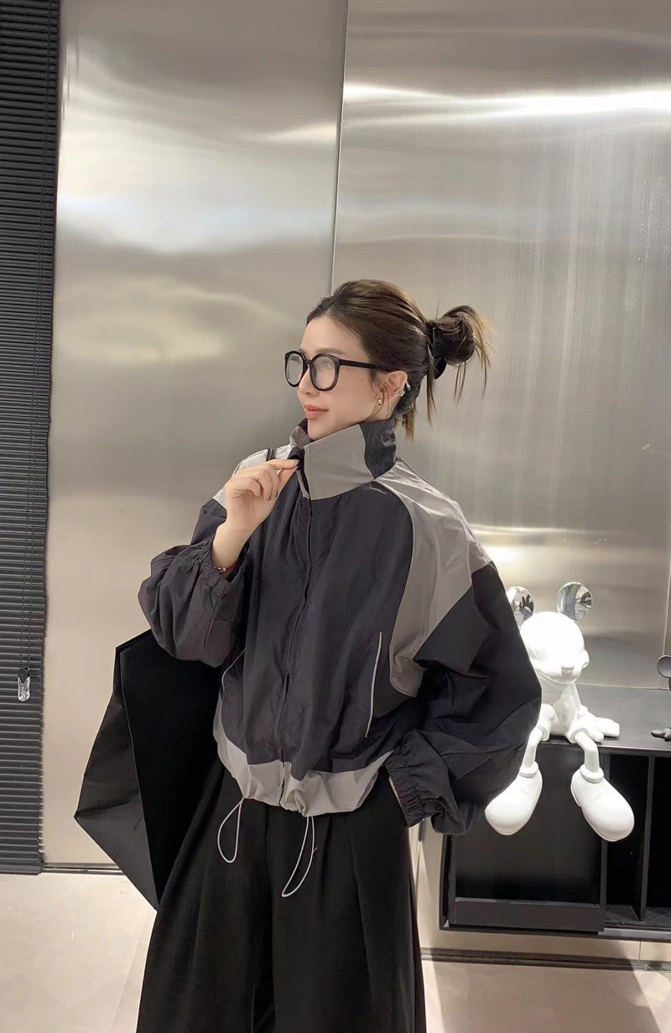 Vintage Top Stitching Shell Jacket