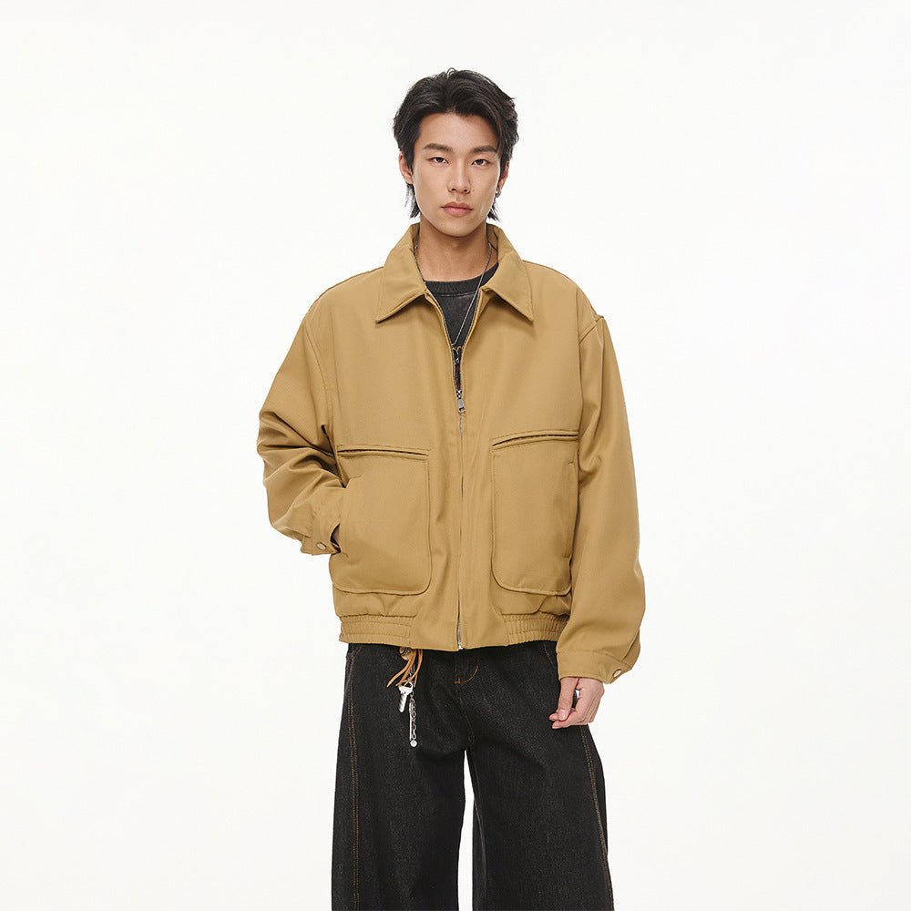 Loose And Simple Lapel Jacket Men