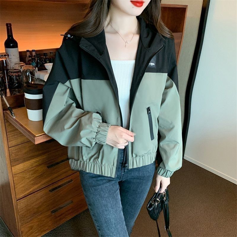 Color Contrast Patchwork Outdoor Jacket