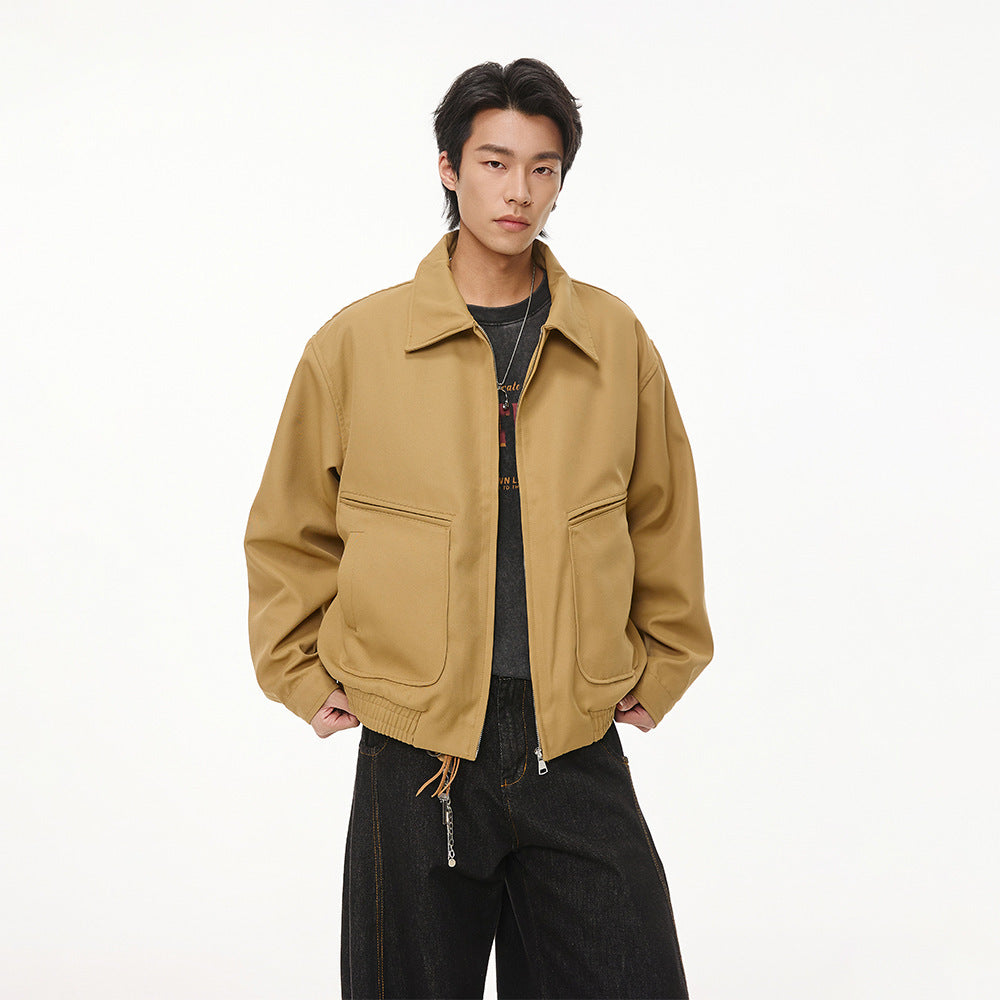 Loose And Simple Lapel Jacket Men