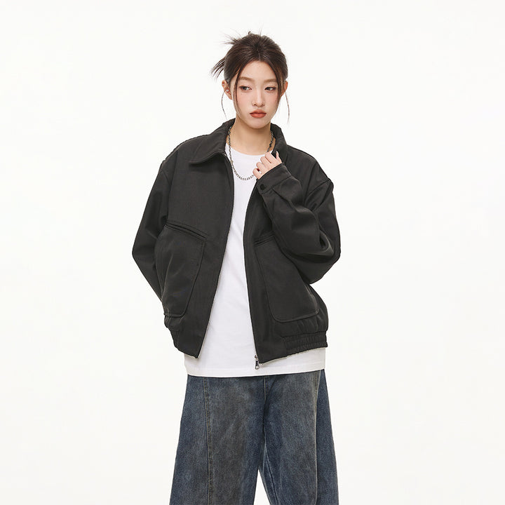 Loose And Simple Lapel Jacket Men