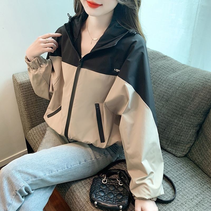Color Contrast Patchwork Outdoor Jacket