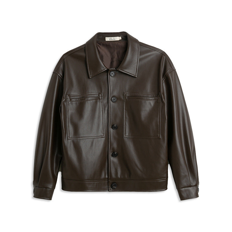 Motorcycle PU Autumn Leather Jacket
