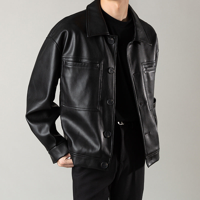 Motorcycle PU Autumn Leather Jacket