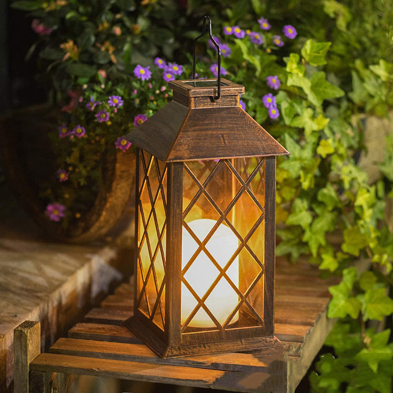 Outdoor Solar LED Plastic Lantern