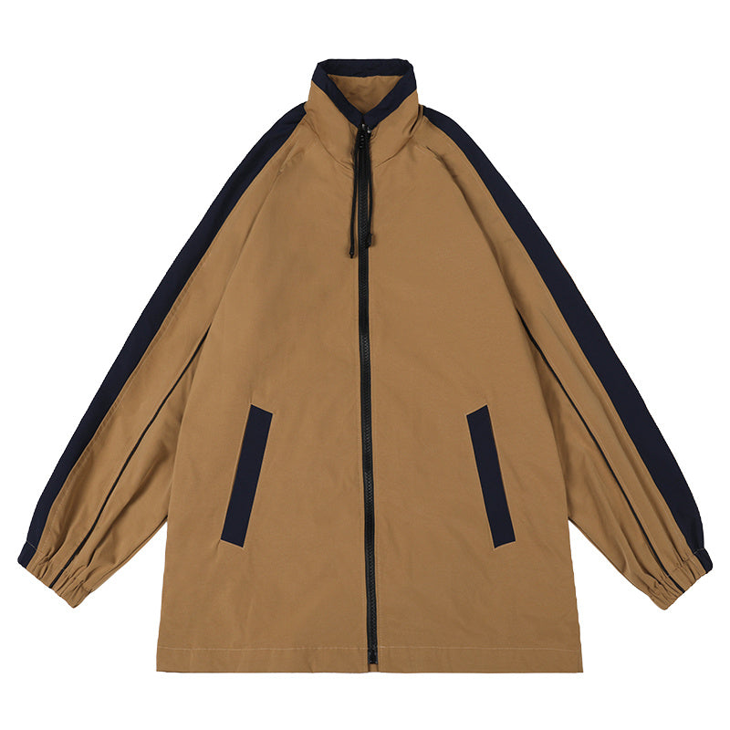 Casual retro loose contrast jacket