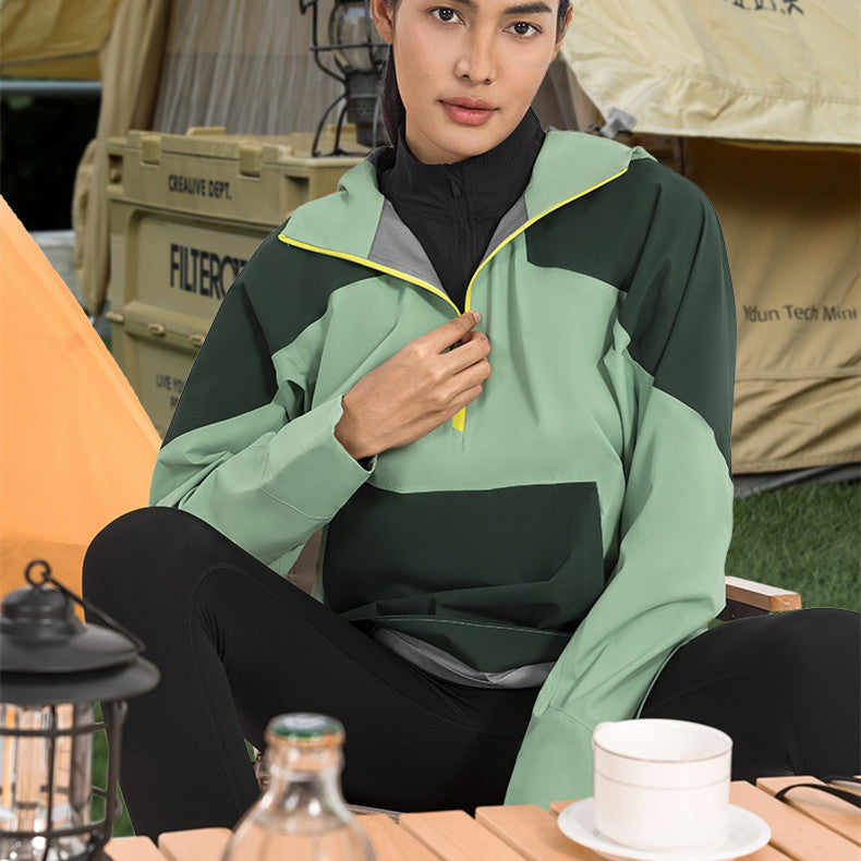 Women's Same Color Matching Shell Jacket