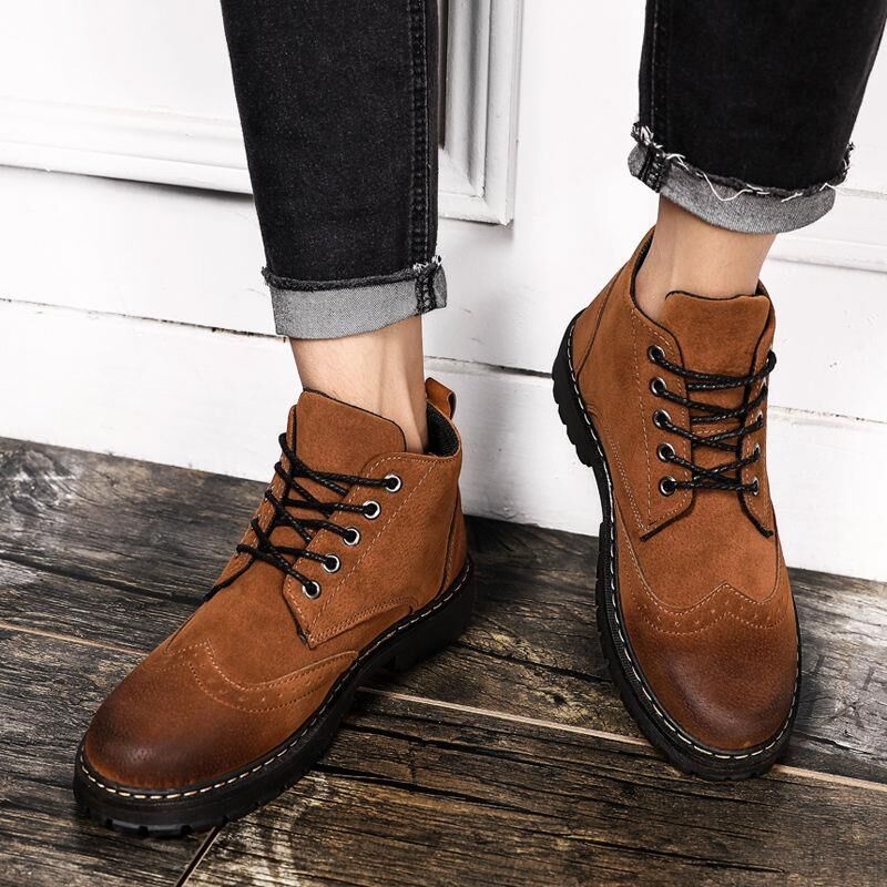 Men's Simple High-top Hiking Boots