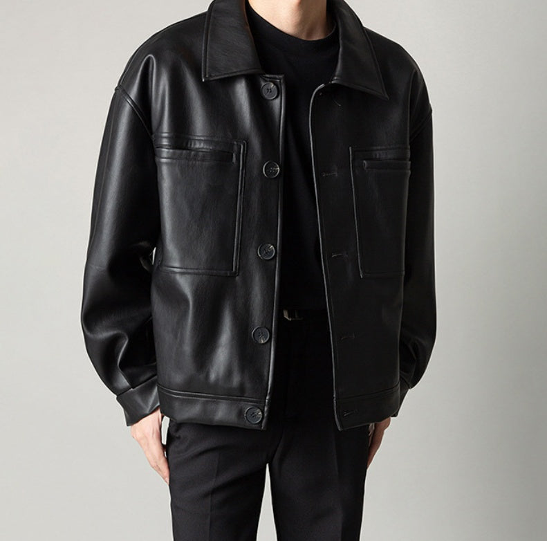 Motorcycle PU Autumn Leather Jacket