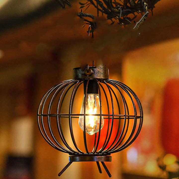 Solar Outdoor Patio Iron Lantern