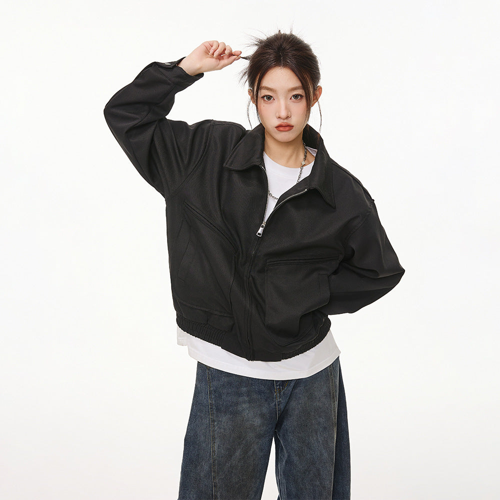 Loose And Simple Lapel Jacket Men