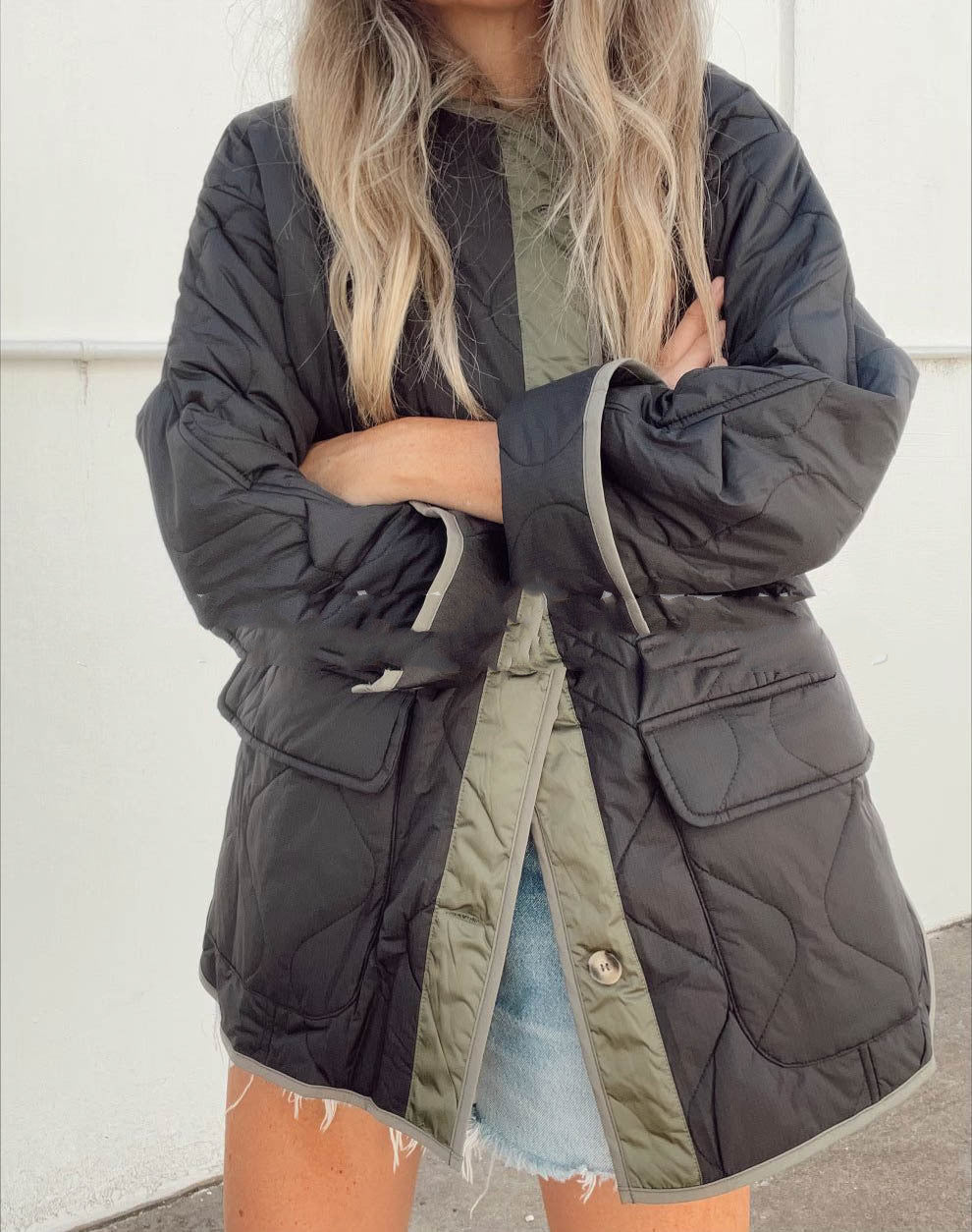 Double Patch Pocket Jacket For Women