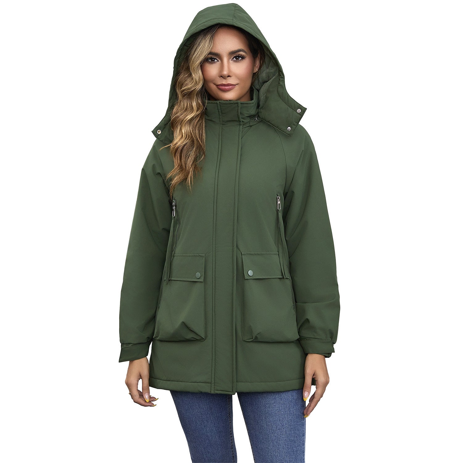 Parka Fleece Padded Coat Shell Jacket